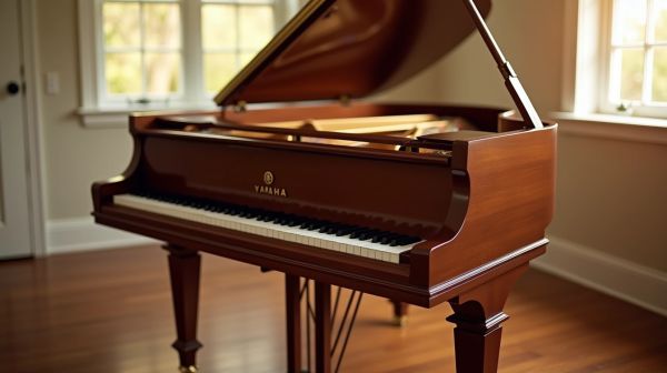 Piano acoustique révisé Yamaha d'occasion en excellent état